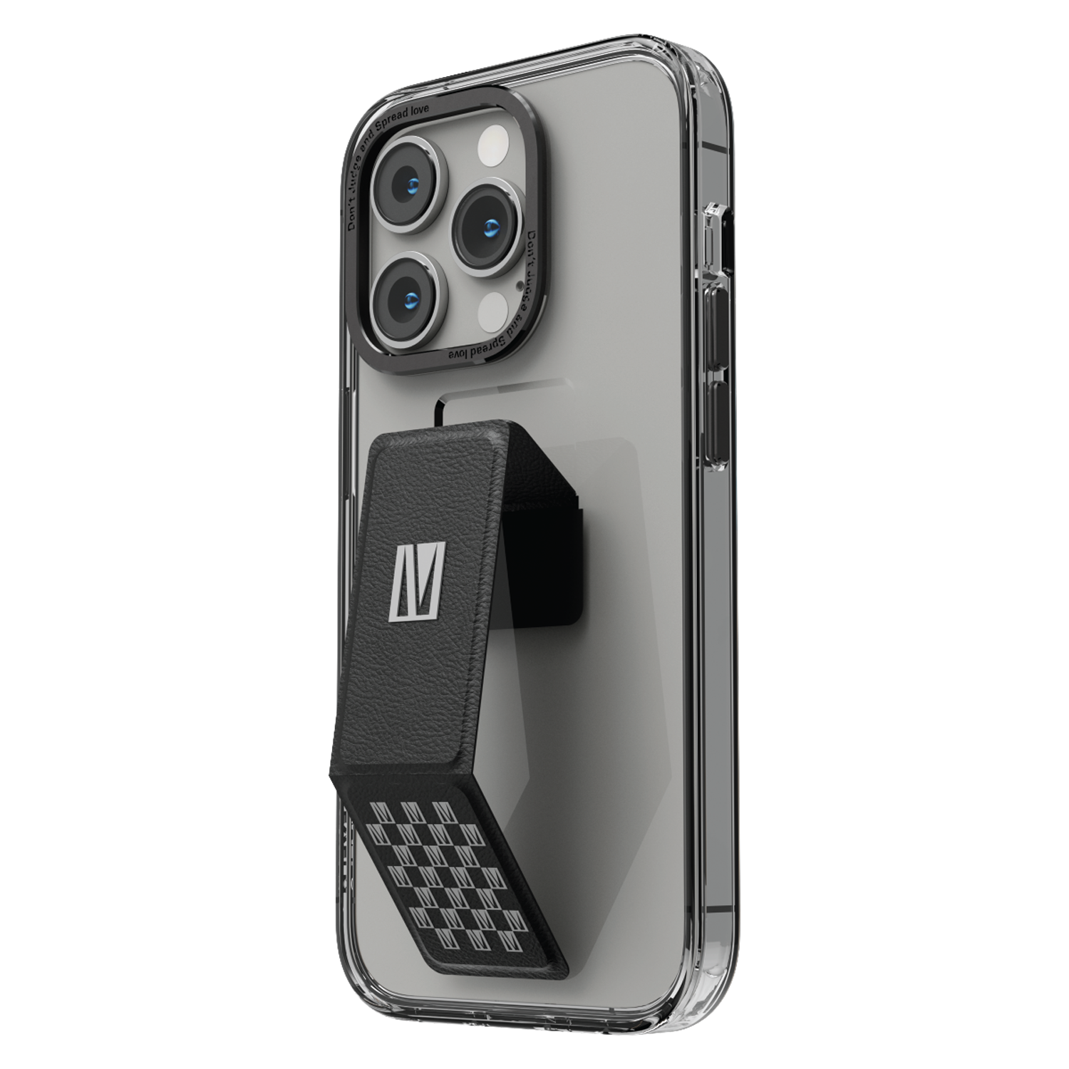 Levelo Morphix Clara Grip Stand Clear Back Case for iPhone 14 6.1 Pro