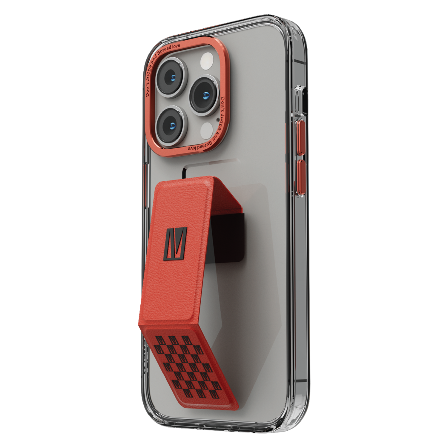 Levelo Morphix Clara Grip Stand Clear Back Case for iPhone 14 6.1 Pro