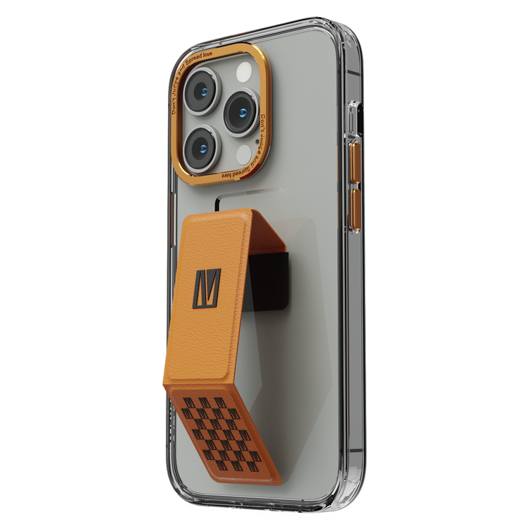 Levelo Morphix Clara Grip Stand Clear Back Case for iPhone 14 6.1 Pro