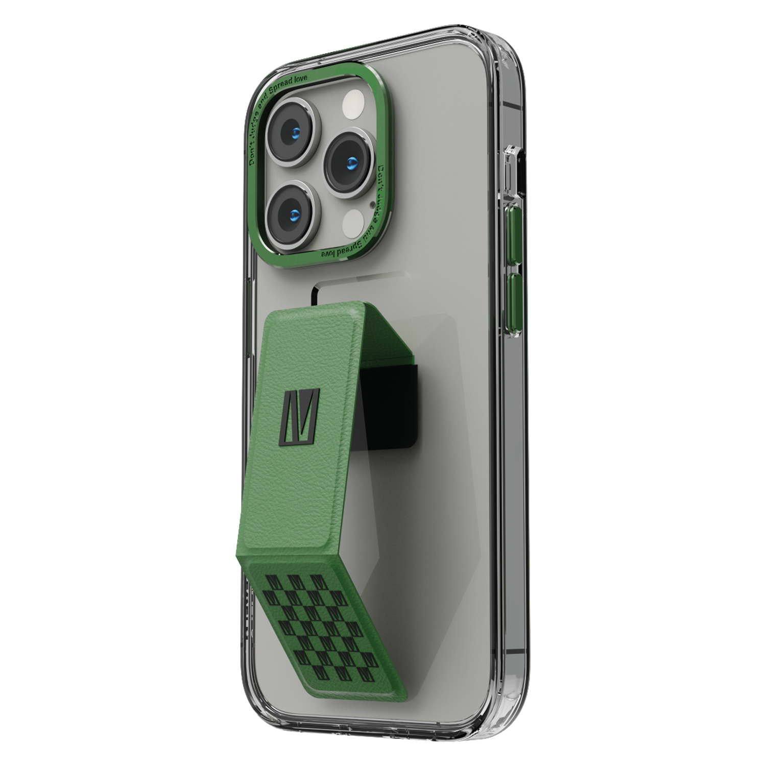 Levelo Morphix Clara Grip Stand Clear Back Case for iPhone 14 6.1 Pro