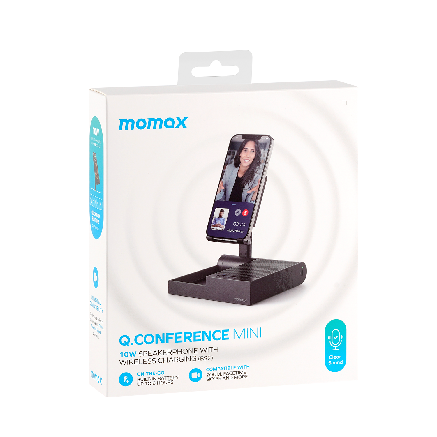 Momax Q.Conference Mini Speakerphone with 10W Wireless Charging - TECH STREET