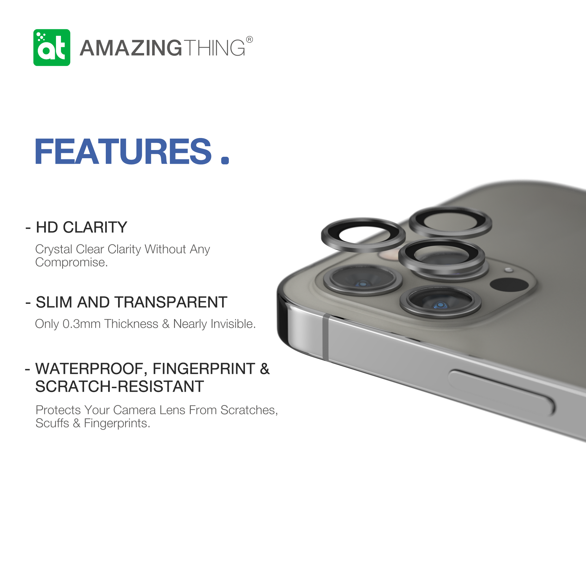 AMAZINGthing Aluminum Lens Defender for iPhone 12 Pro Max - TECH STREET
