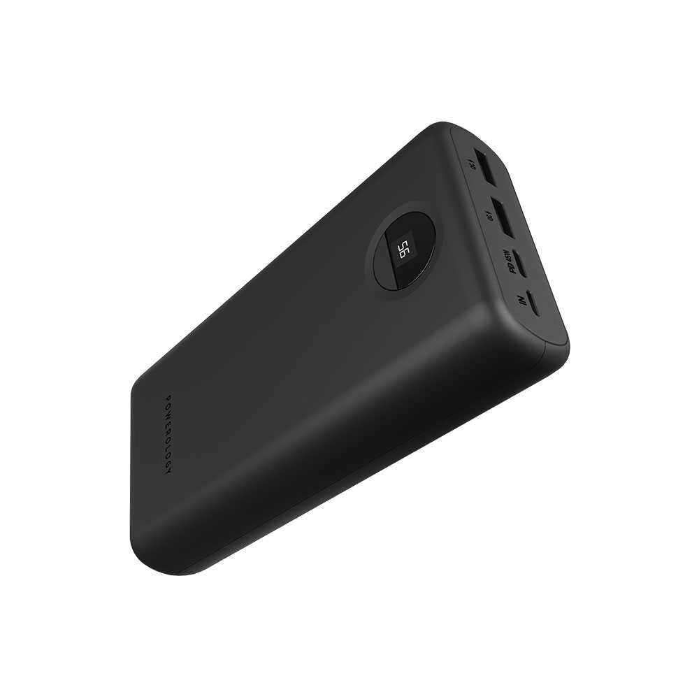 Powerology Quick Charge Power Bank 30000mAh PD 45W with Type-C to Type-C Cable 0.9M