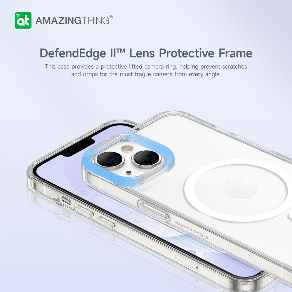 AMAZINGthing Minimal MagSafe Drop Proof Case for iPhone 14 6.1 - Clear