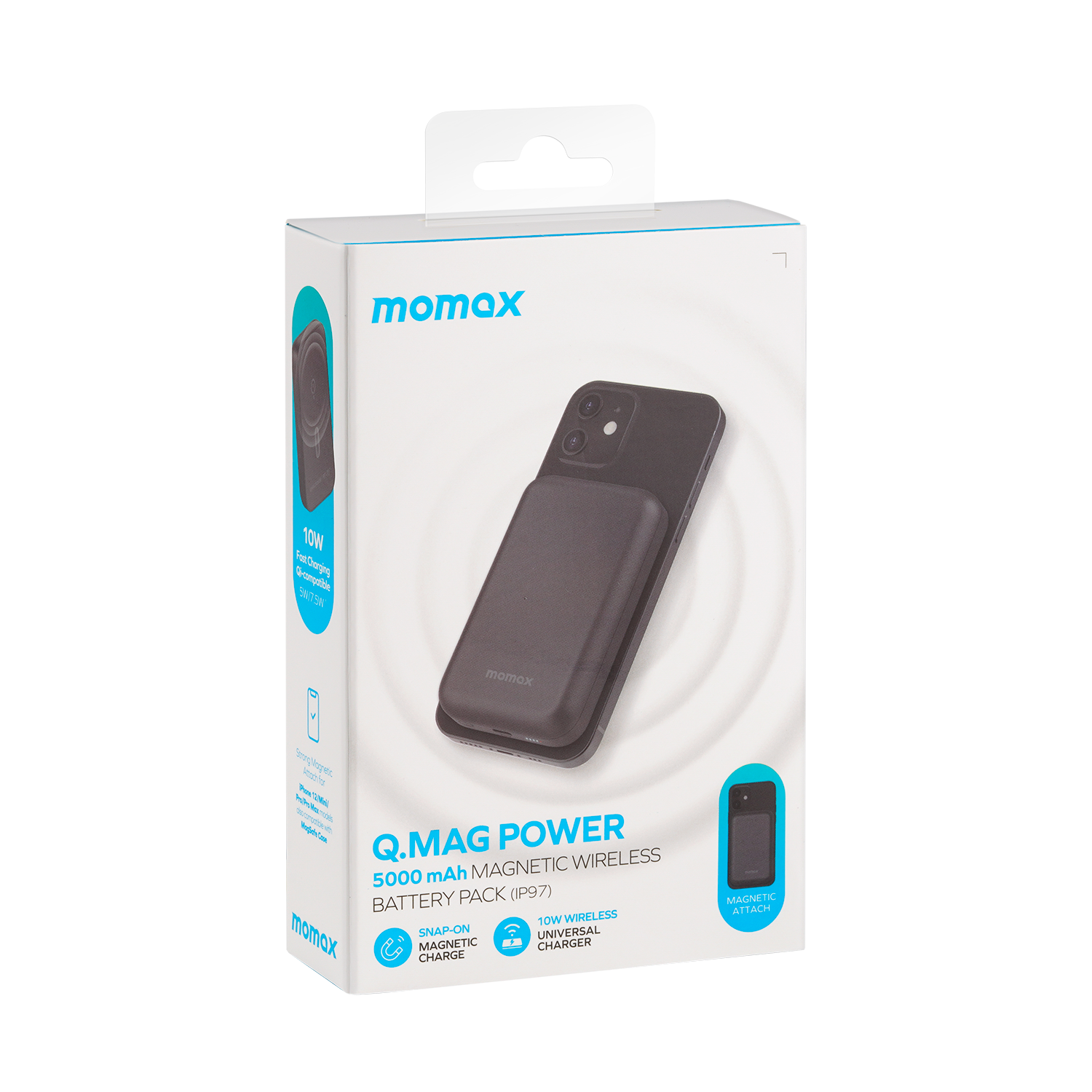 Momax Q.MAG Power Magnetic Wireless Battery Pack MagSafe Power Bank 5000mAh - Black - TECH STREET