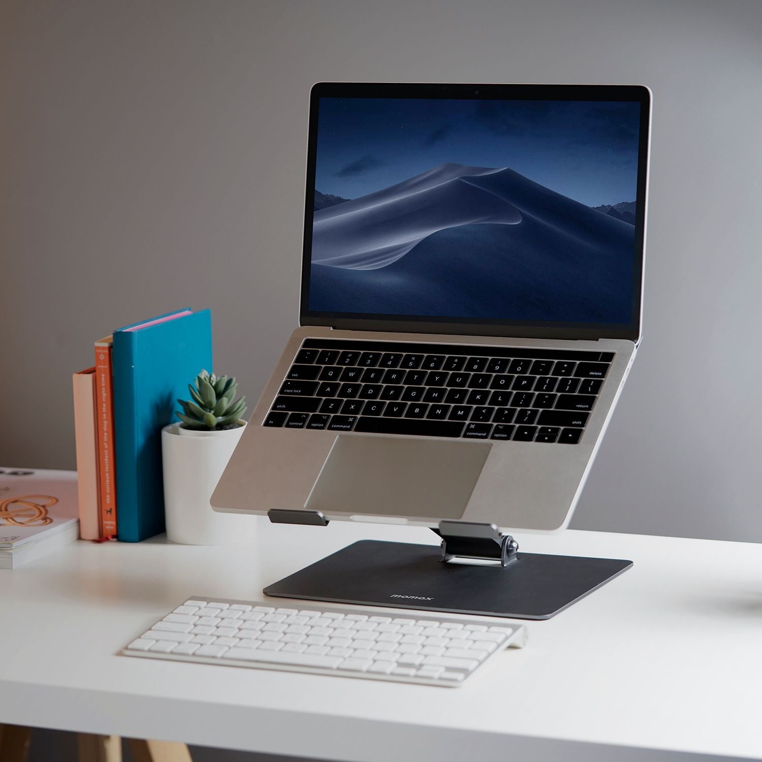 Momax Adjustable Stand for Laptop and Tablet Space Grey