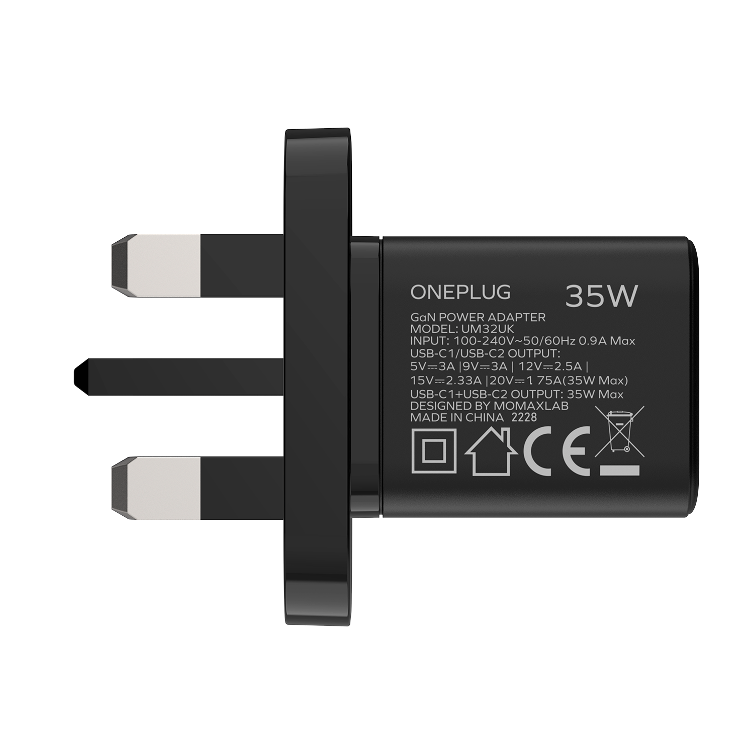 Momax 2-Ports USB-C GAN Mini Charger 35W