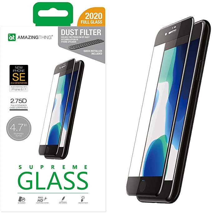 AMAZINGthing iPhone SE 2.75D Anti-Dust filter screen glass - Tech Street