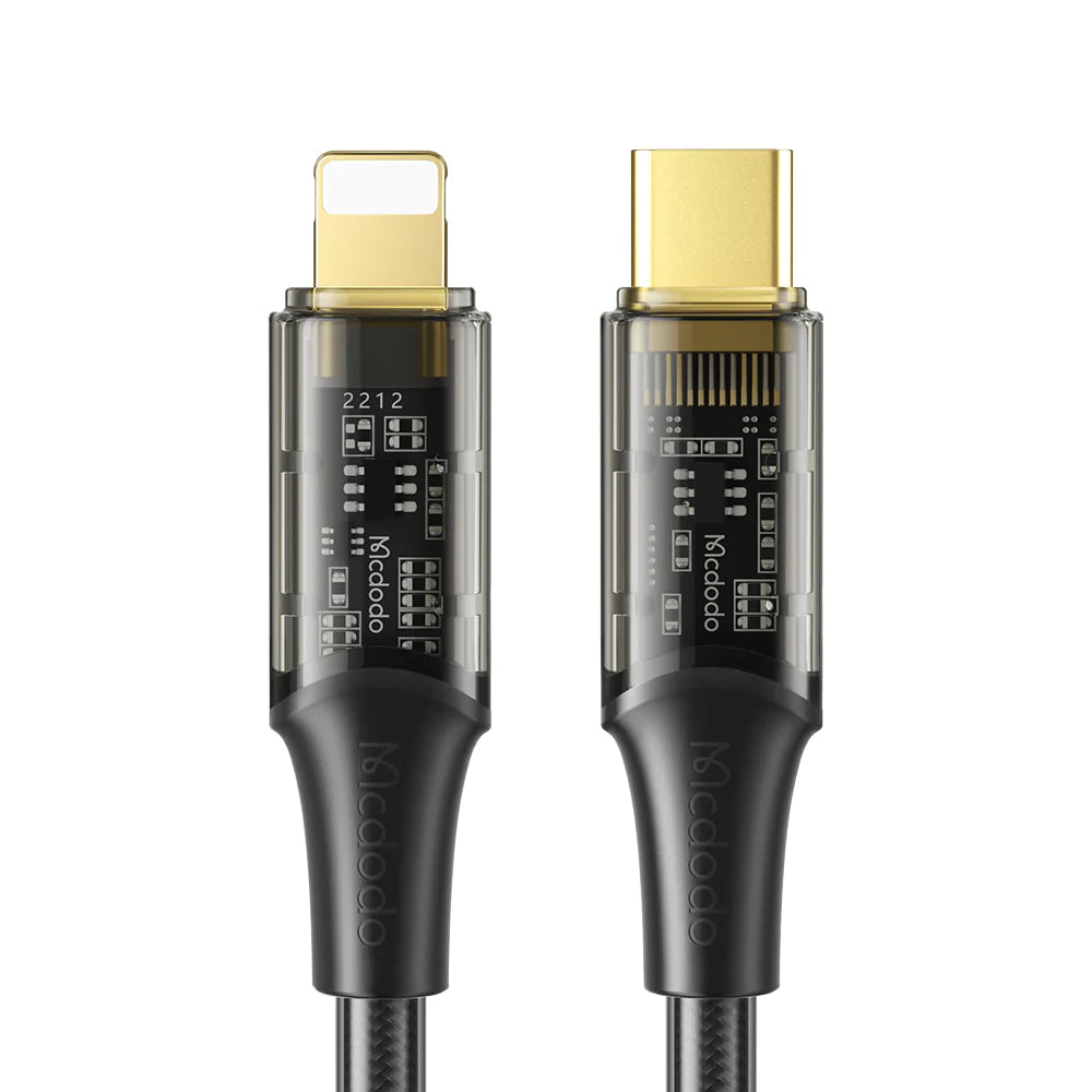 Mcdodo Amber Series USB-C to Lightning 36W Transparent Cable (1.2m)