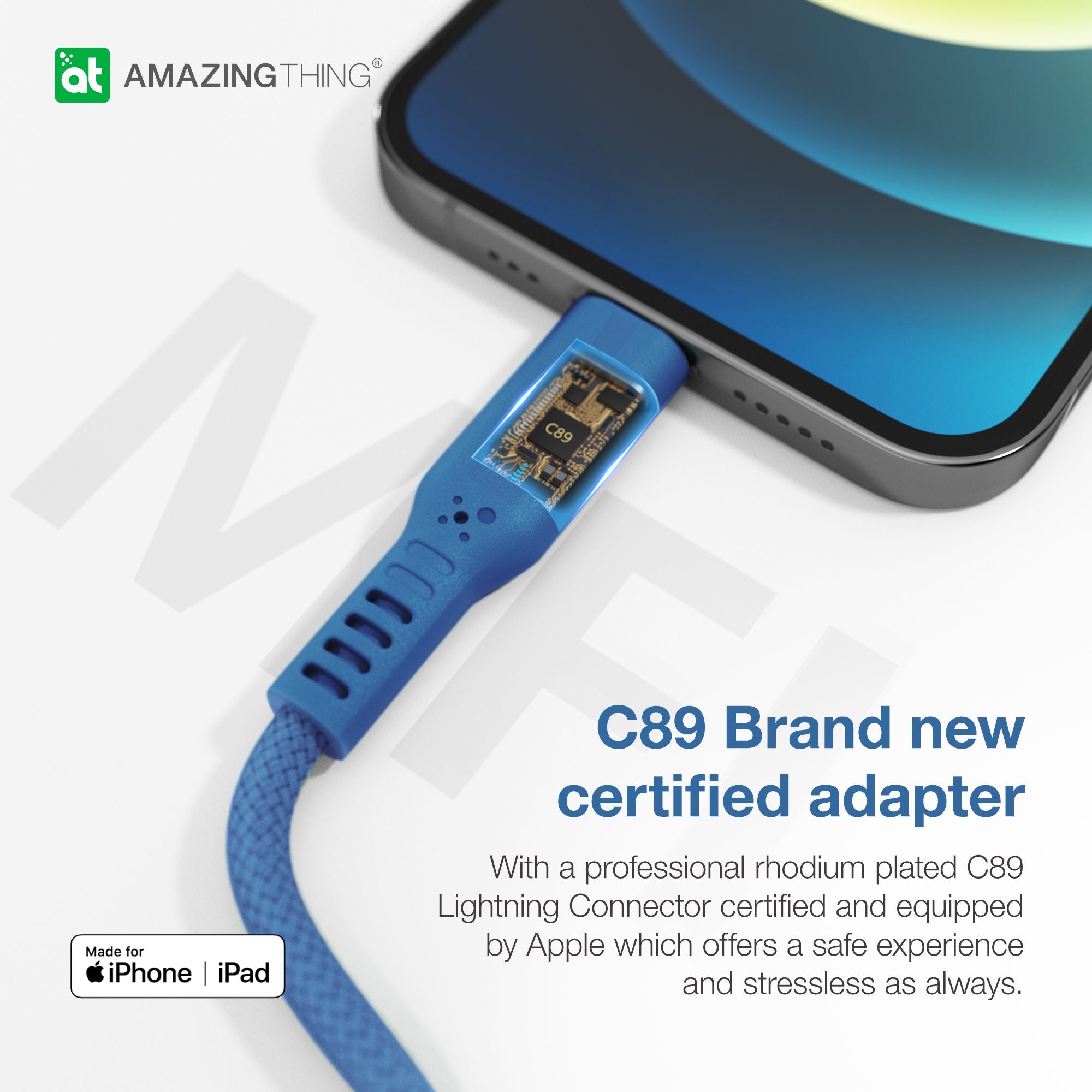 AMAZINGthing Speed Pro Zeus USB-A to Lightning Cable 1.1M