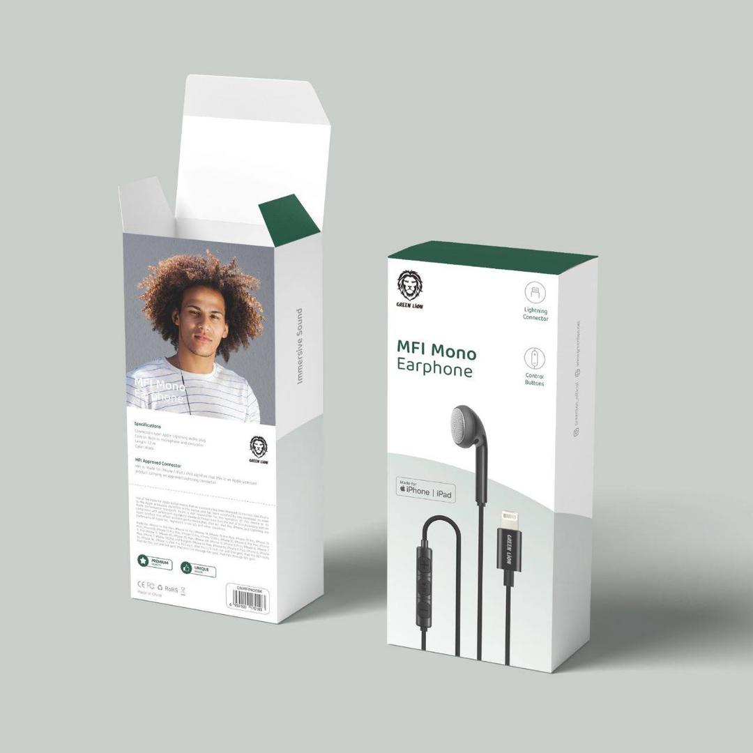 Green Lion MFI Mono Earphone with Lightning Connector