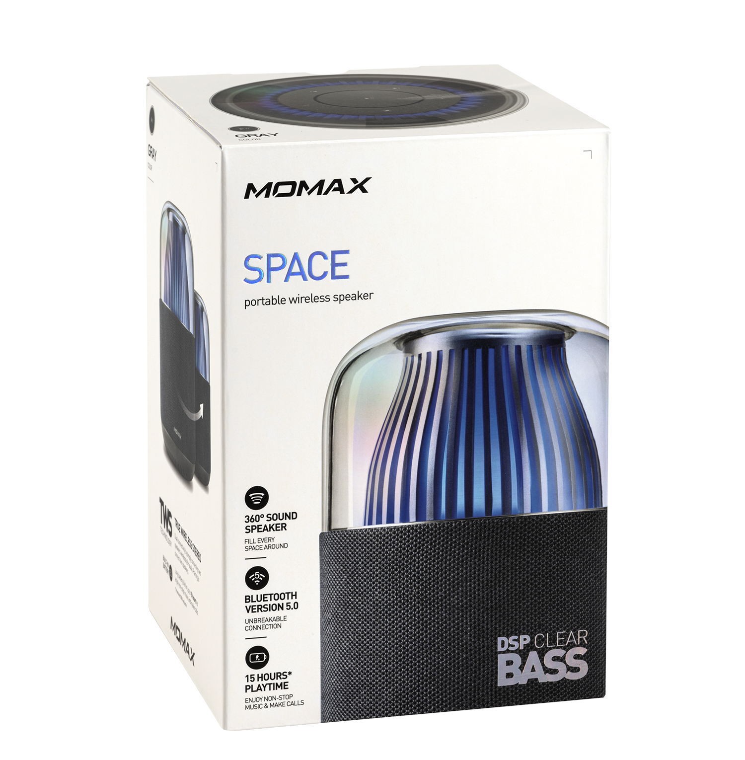 Momax Space True Wireless 360 Speaker with Ambient Light - TECH STREET