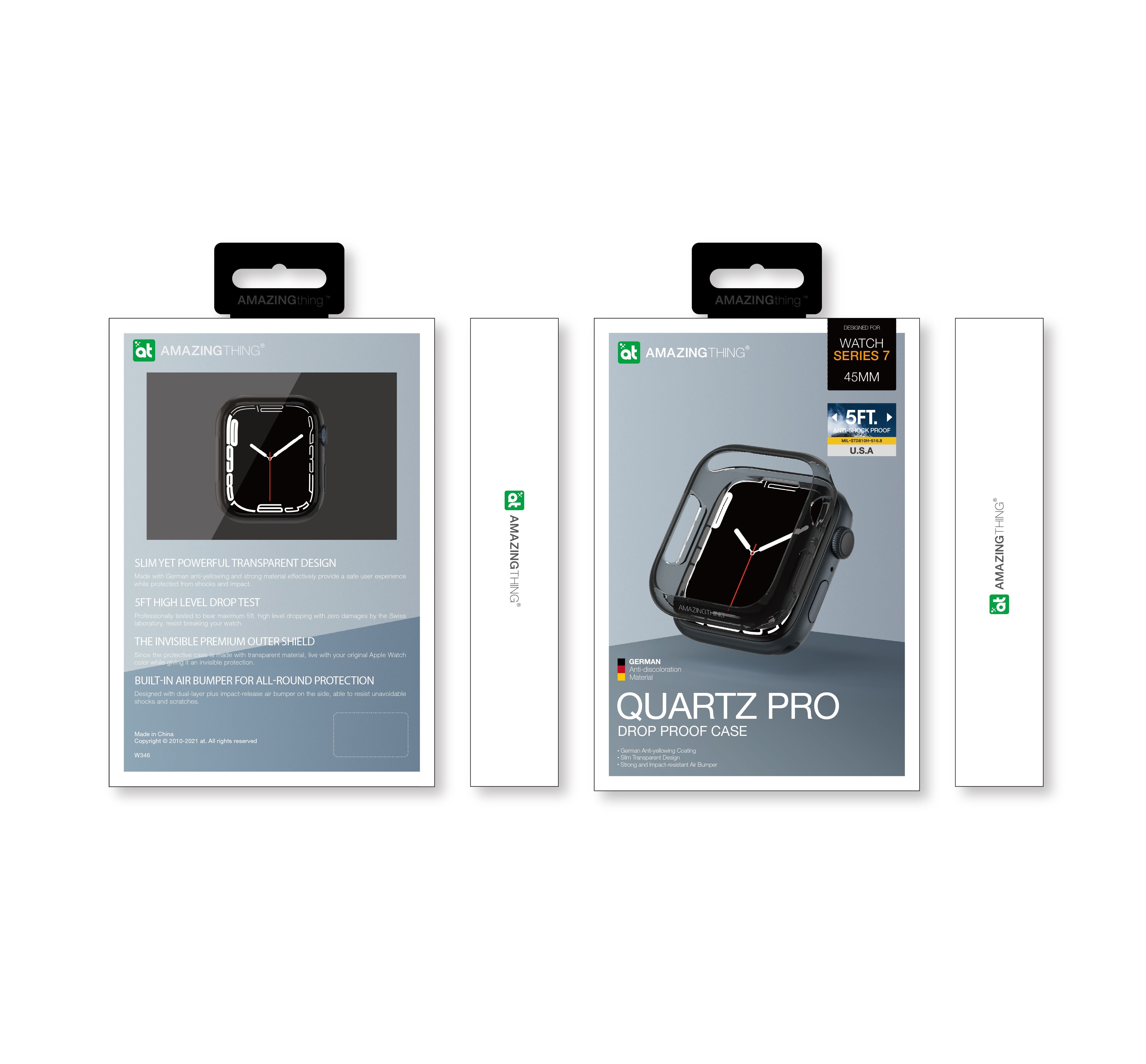 AMAZINGthing Apple Watch Series 7 Quartz Pro Bumper 45MM