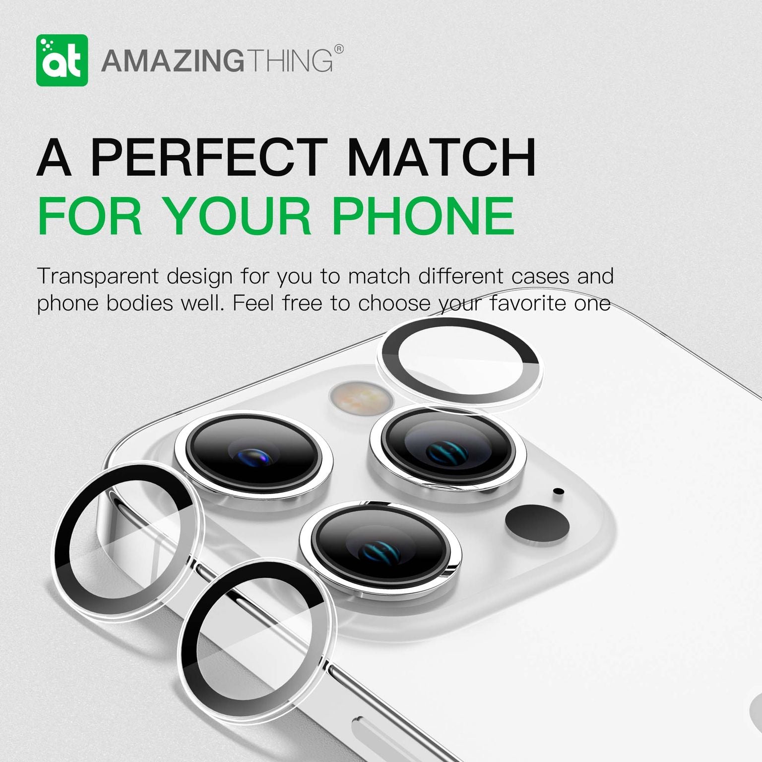 AMAZINGthing Pure Lens Protector Glass for iPhone 14 6.1 Pro/6.7 Pro Max