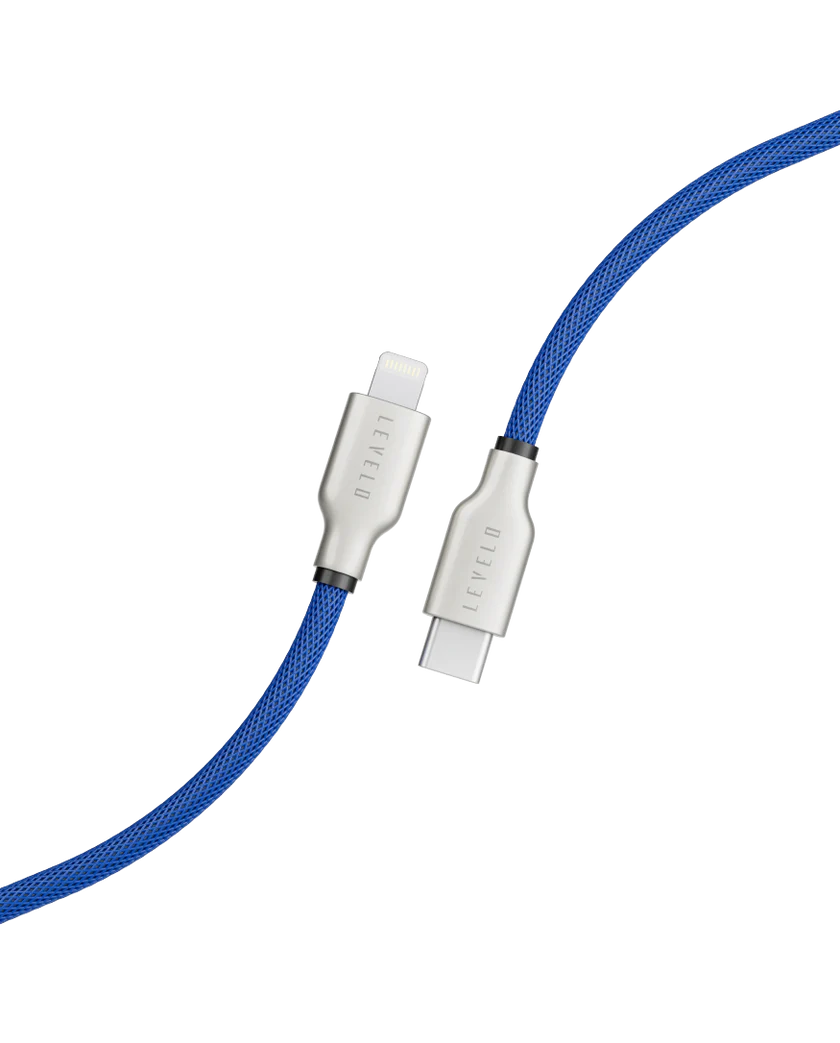 Levelo Polyester Braided Usb-C to Lightning cable 1.1m