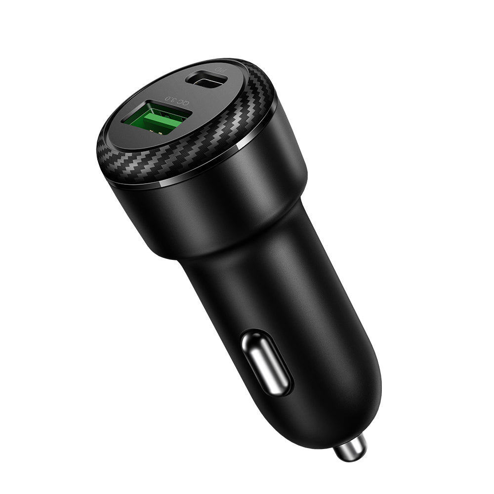 Mcdodo Carbon Fiber Texture 36W USB C QC3.0 2 USB Pd Car Charger