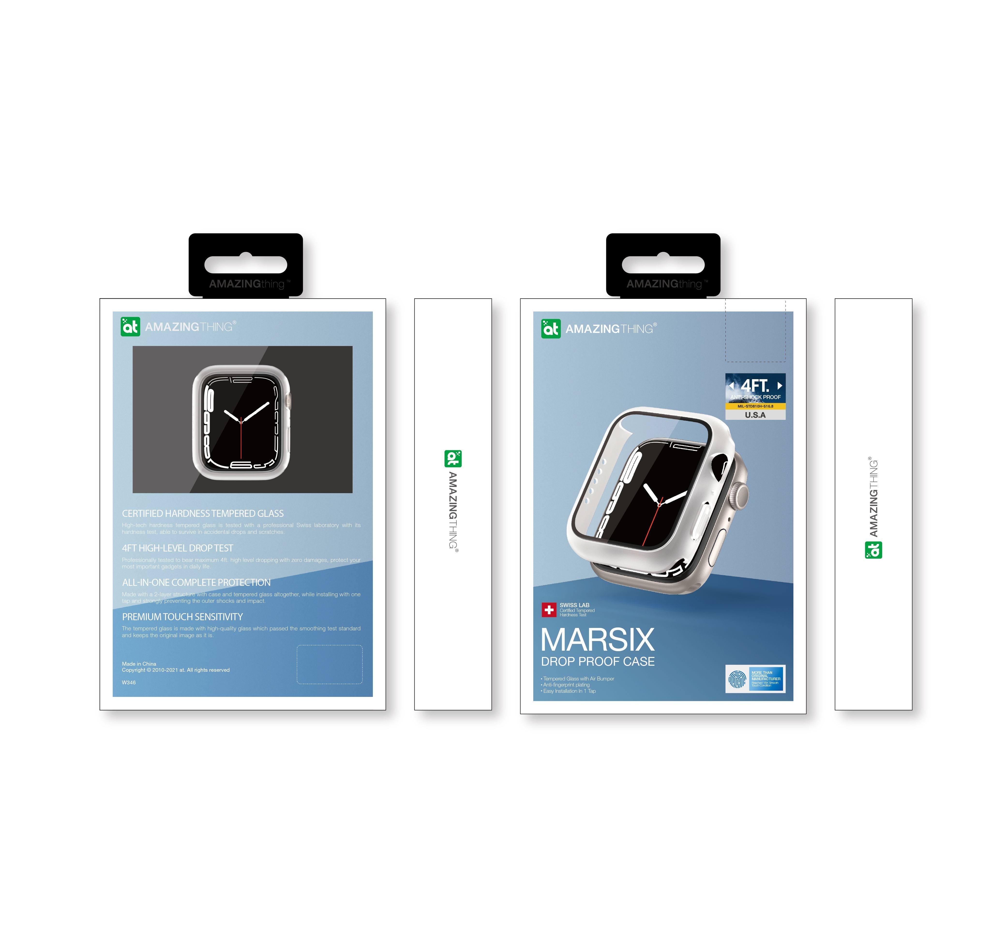 AMAZINGthing Marsix Bumper Drop Proof Case for Apple Watch Series 7 41MM