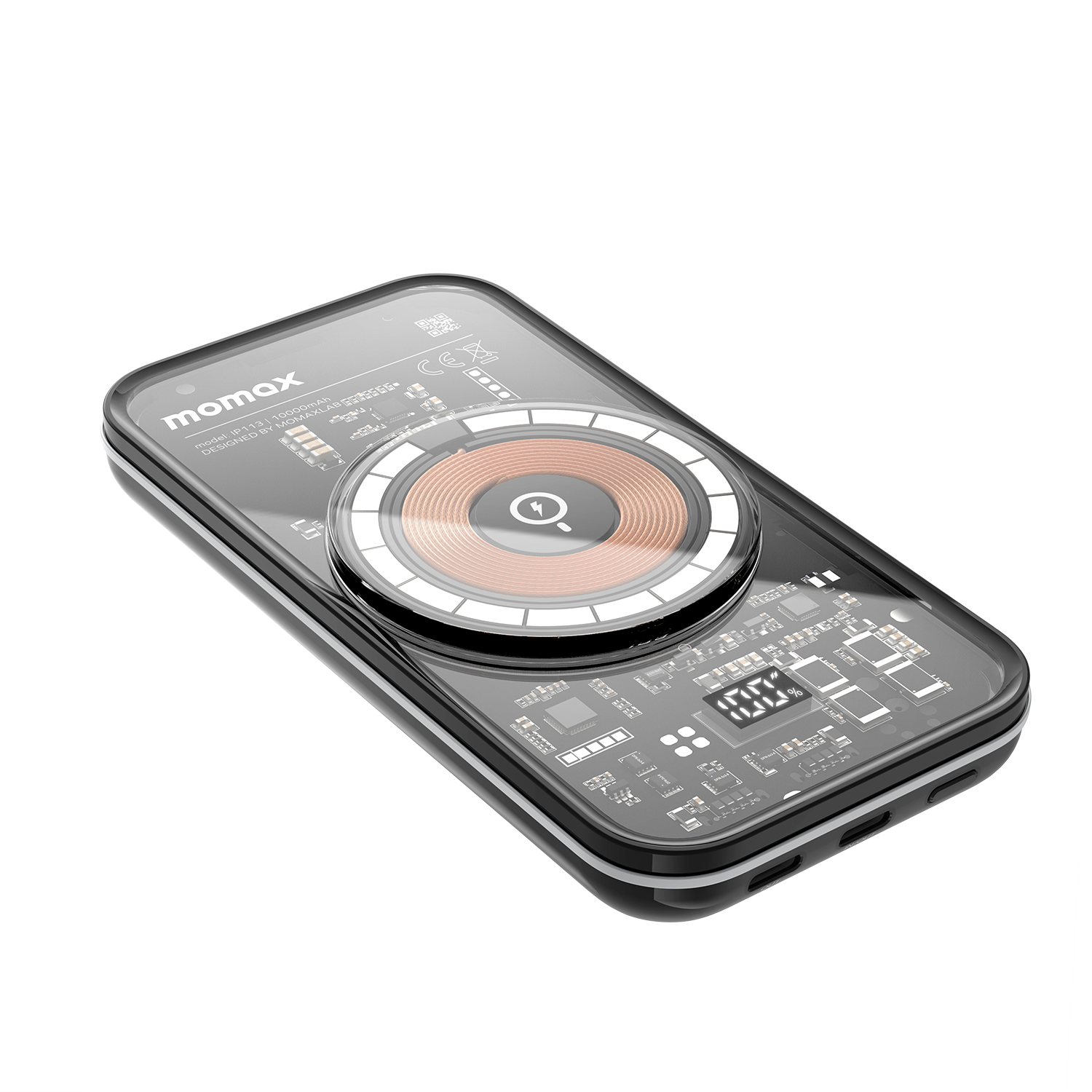 MOMAX Q.MAG POWER 13 10000mAh MAGNETIC WIR PWR BANK BLACK