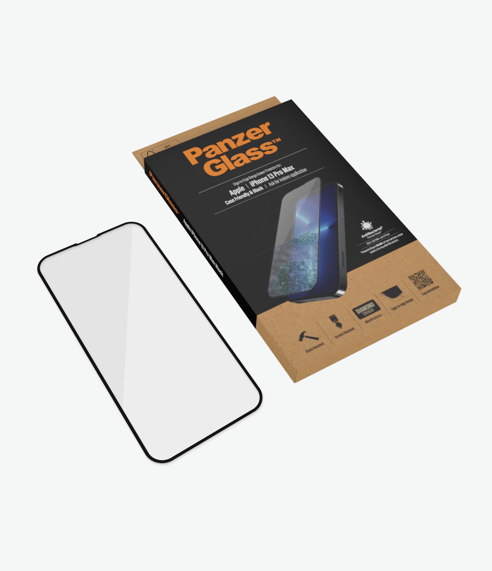 PanzerGlass Black Edge to Edge for iPhone 13 Pro Max - Clear