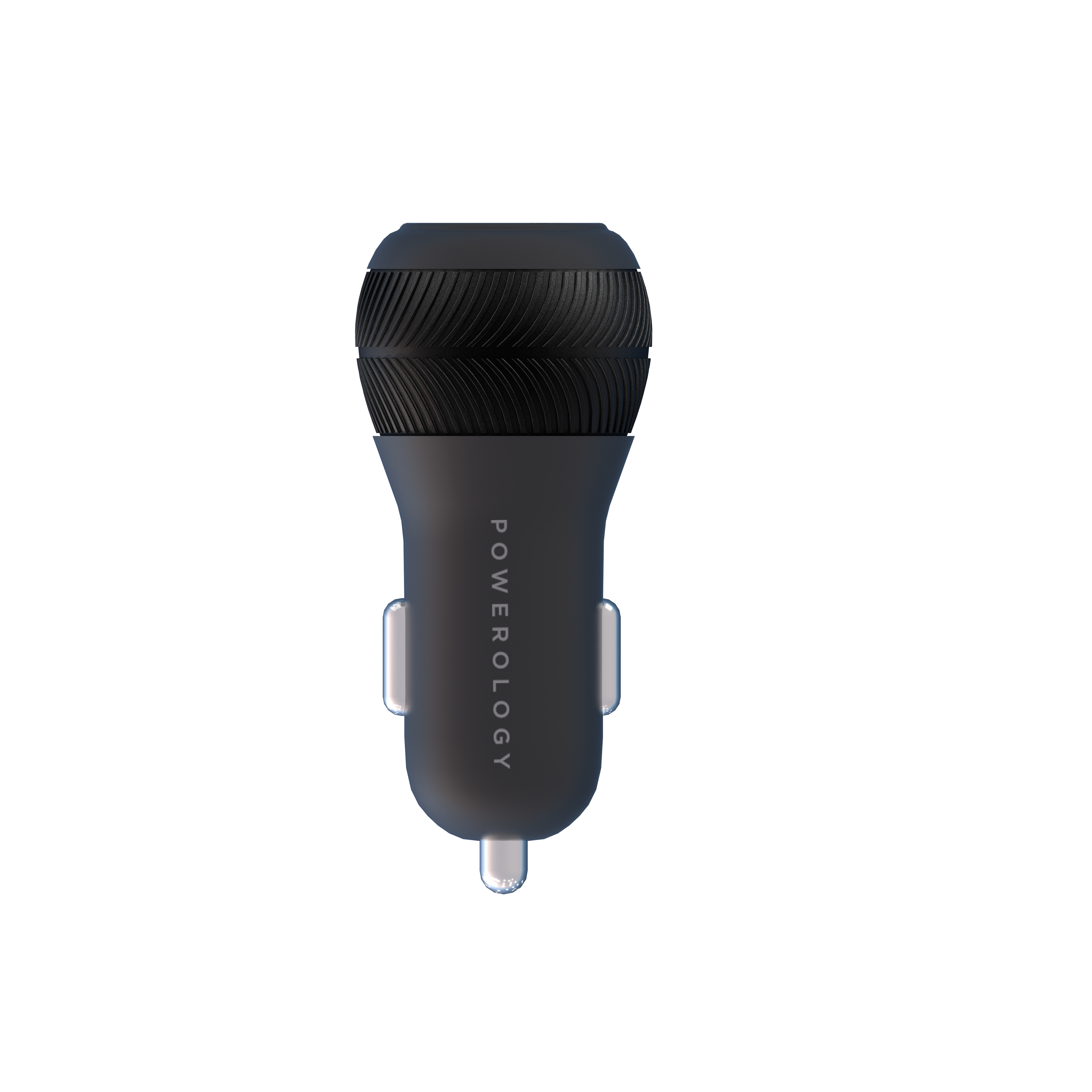 Powerology Dual Port Car Charger 32W USB 2.4A + PD 18W with Type-C to Lightning Cable 0.9M