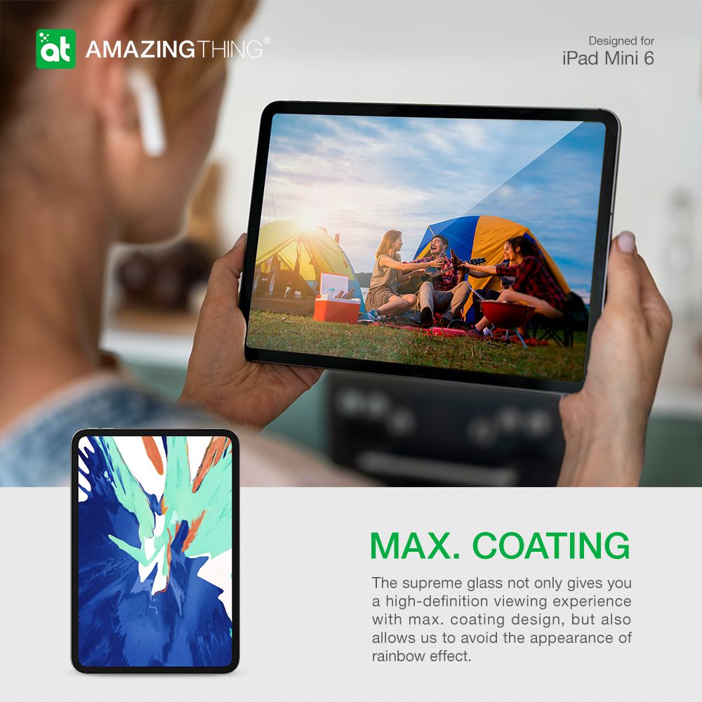 AMAZINGthing Full HD Supreme Tempered Glass iPad Mini 2021 - Clear