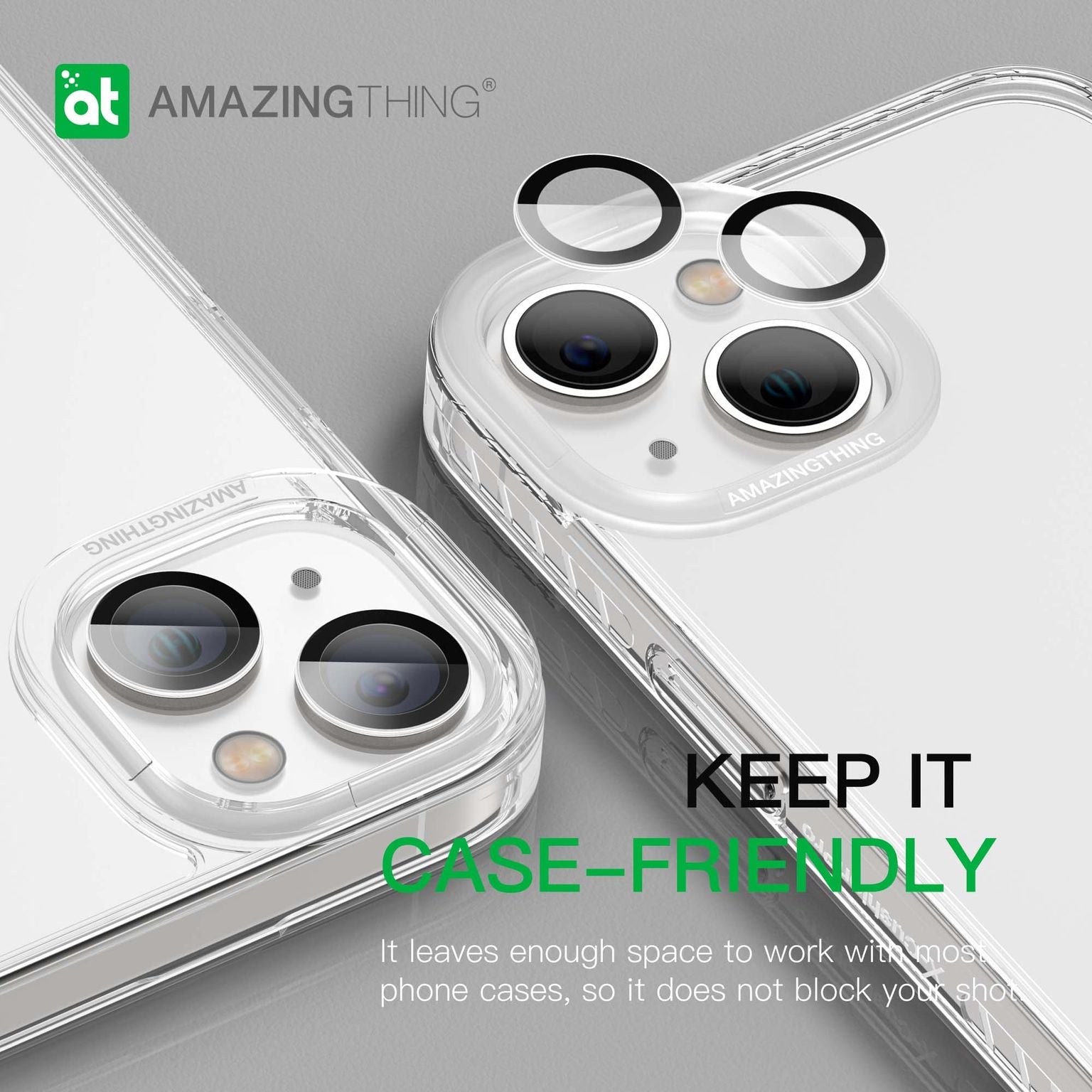 AMAZINGthing Pure Lens Protector Glass for iPhone 14 6.1/6.7 Plus