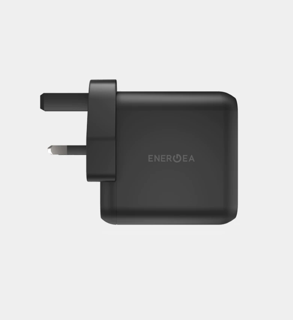 Energea AmpCharge GAN 65W DUAL USB-C + USB-A PD/PPS/QC3.0 Wall Charger - BLACK