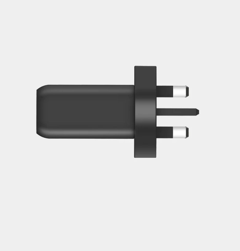 Energea AmpCharge GAN 65W DUAL USB-C + USB-A PD/PPS/QC3.0 Wall Charger - BLACK