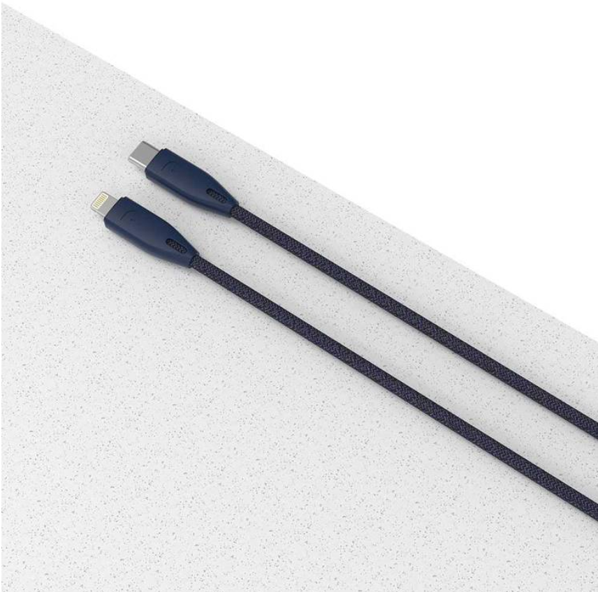 Powerology Braided USB-C to Lightning Cable 1.2M - TECH STREET