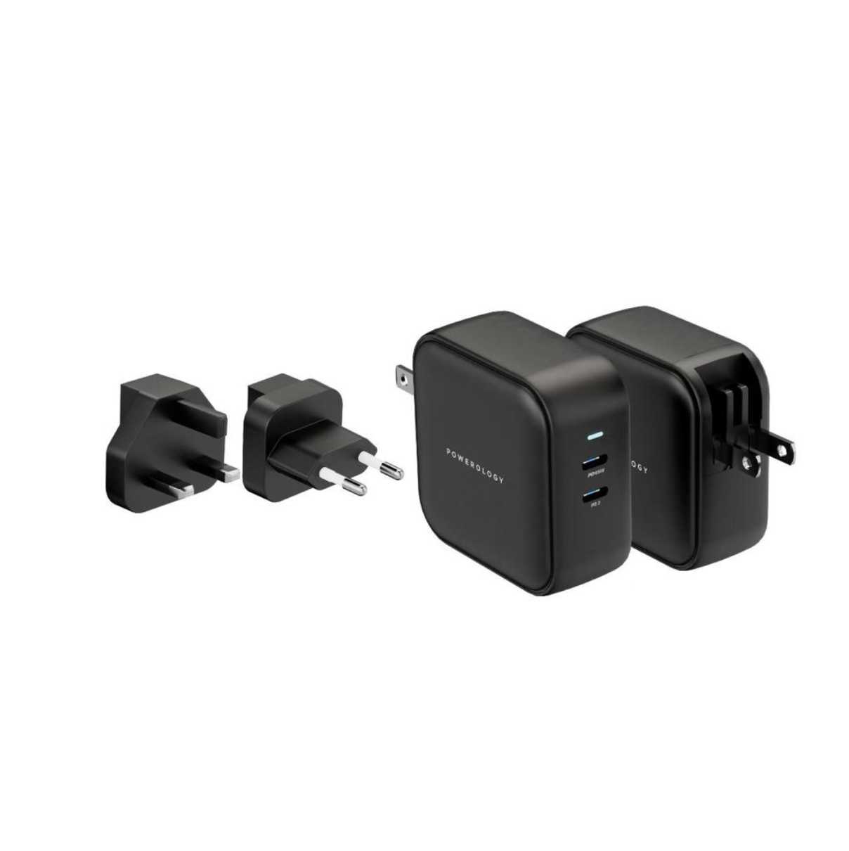 Powerology Dual Port PD GaN Wall Charger 65W