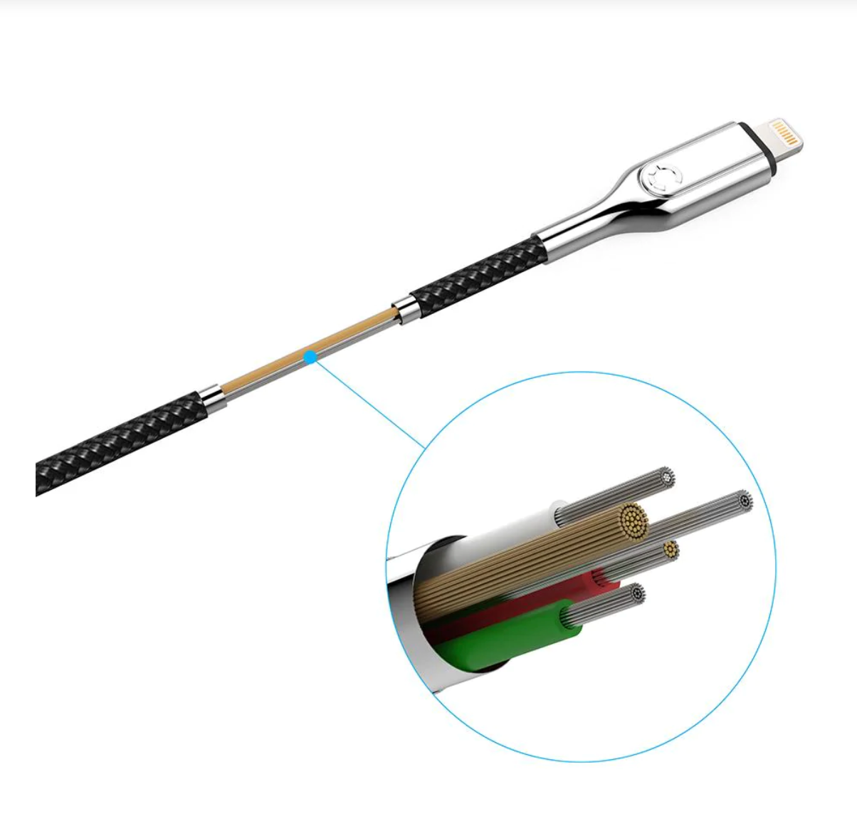 Cygnett Armoured Lightning to USB-A Cable 1M