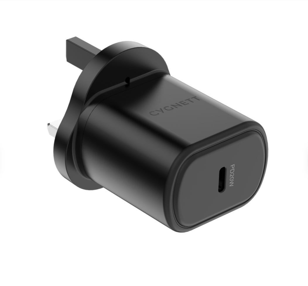 Cygnett 20W USB-C PD Wall Charger UK