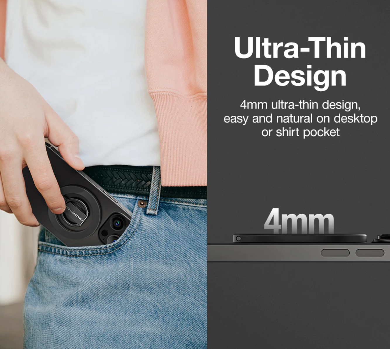 AMAZINGthing TITAN MAGNETIC PHONE RING WITH STAND