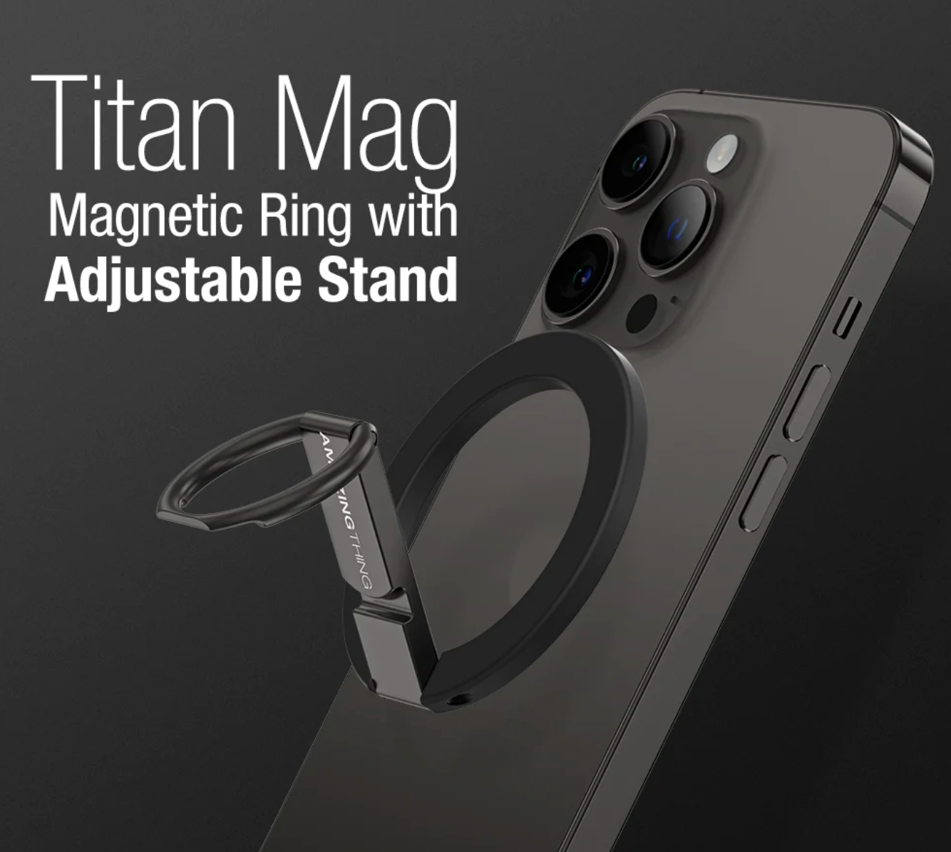 AMAZINGthing TITAN MAGNETIC PHONE RING WITH STAND