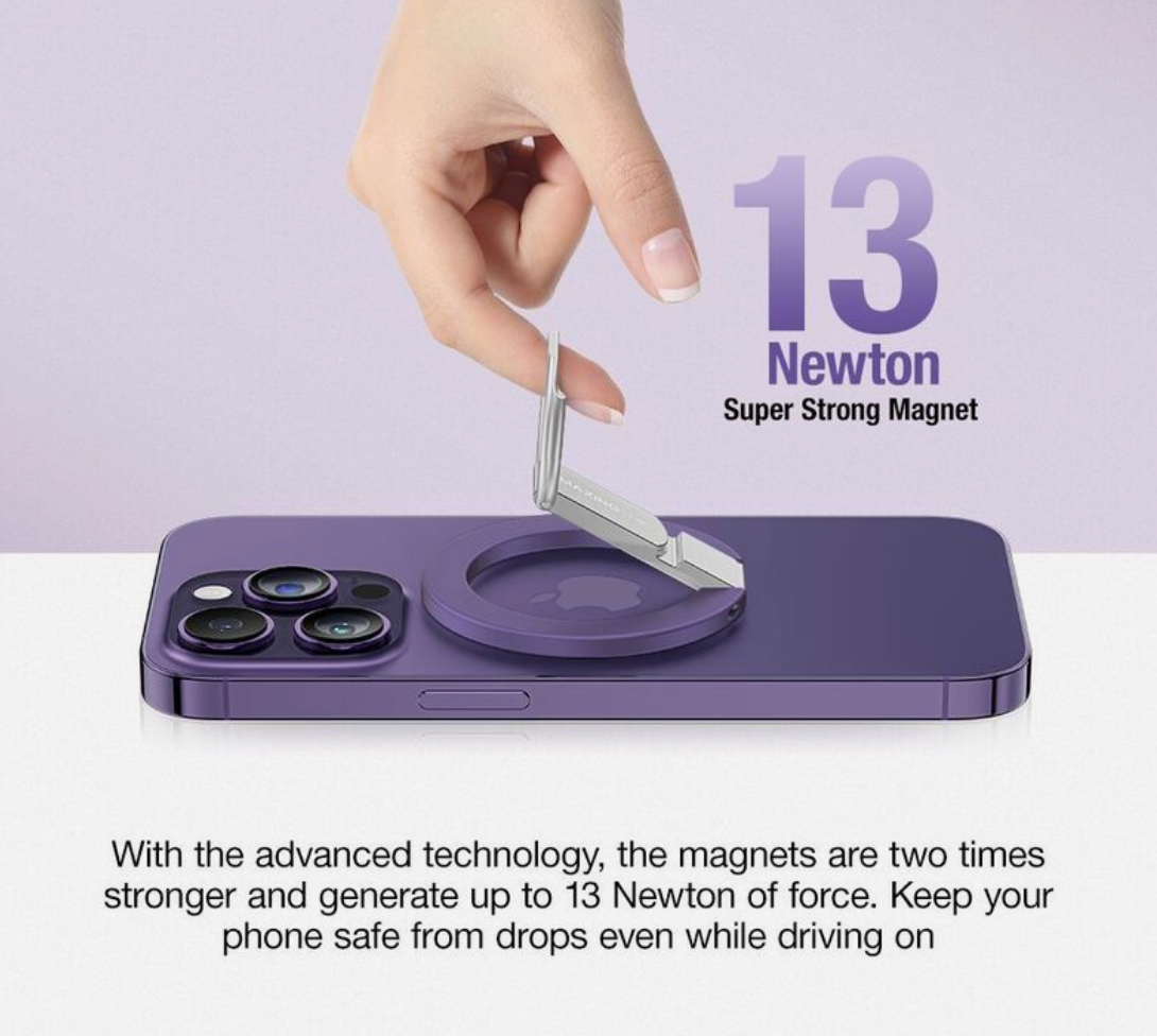 AMAZINGthing TITAN MAGNETIC PHONE RING WITH STAND