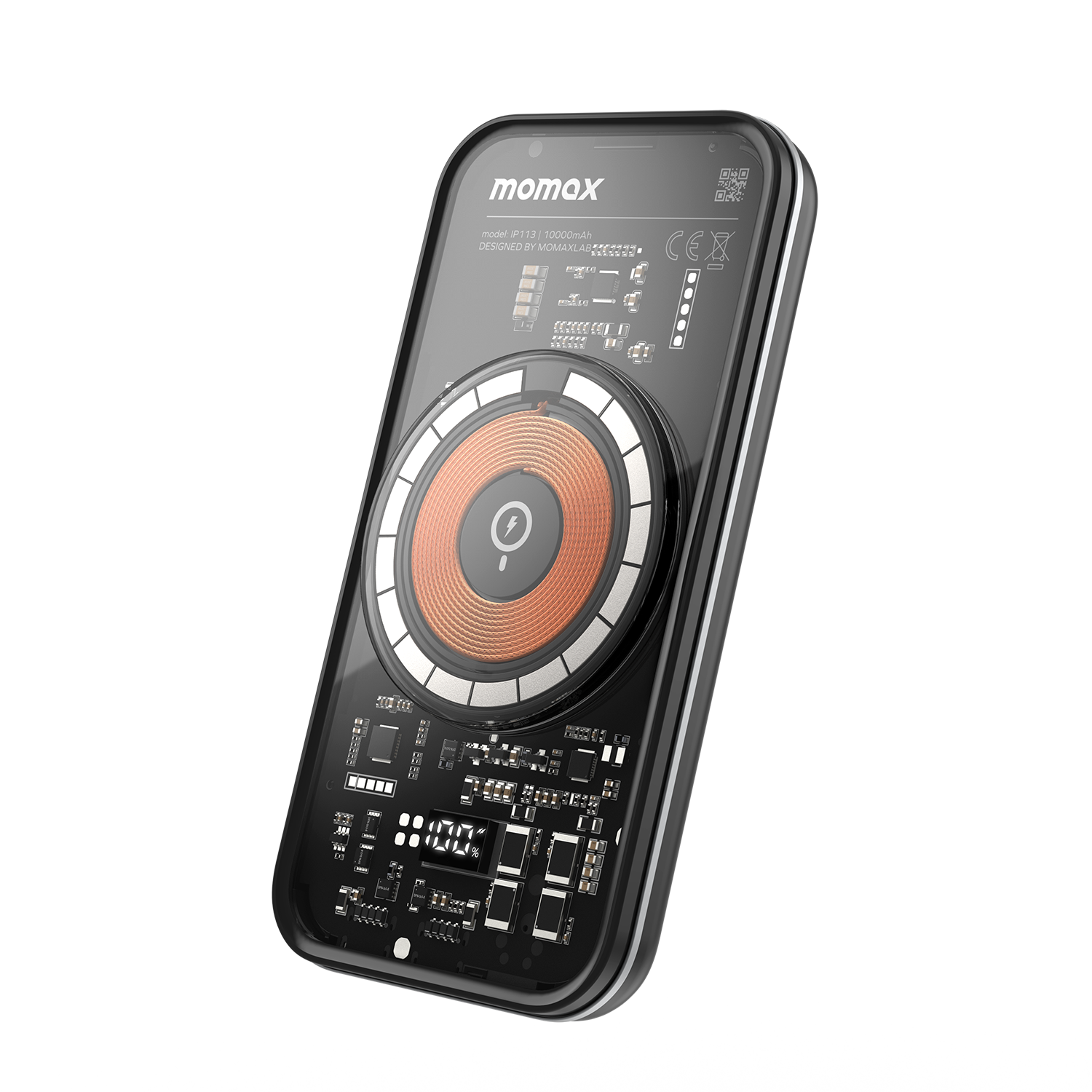 MOMAX Q.MAG POWER 13 10000mAh MAGNETIC WIR PWR BANK BLACK