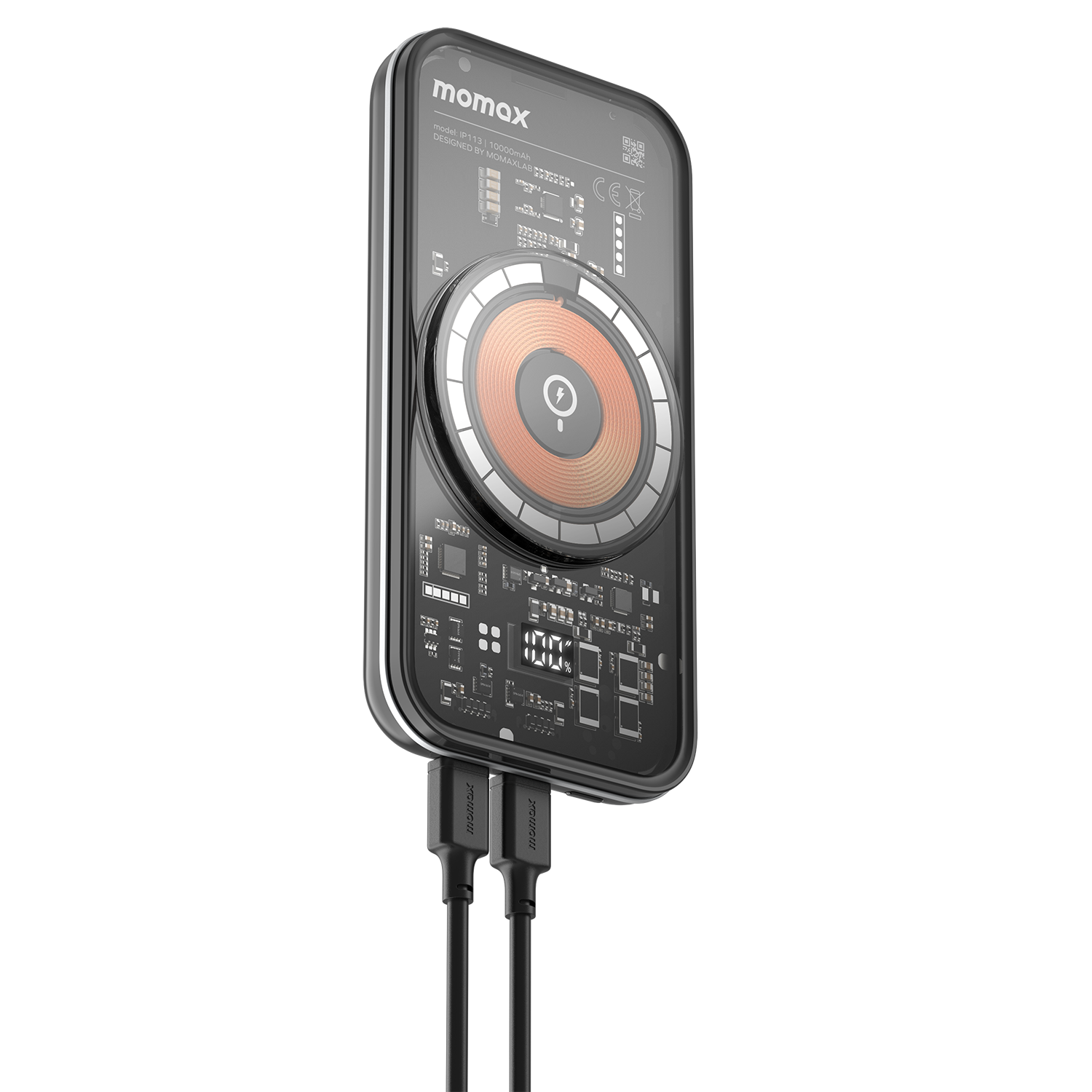 MOMAX Q.MAG POWER 13 10000mAh MAGNETIC WIR PWR BANK BLACK