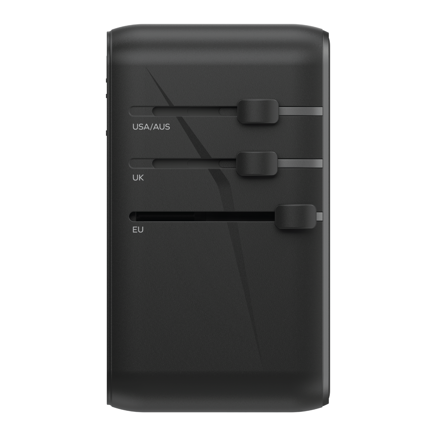 MOMAX 1-WORLD 100W GAN 4 PORTS AC TRAVEL ADAPTER BLACK