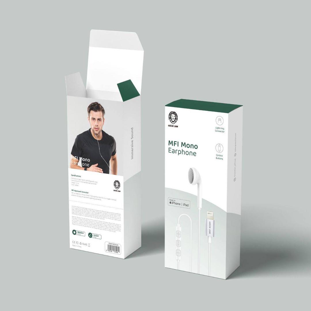 Green Lion MFI Mono Earphone with Lightning Connector