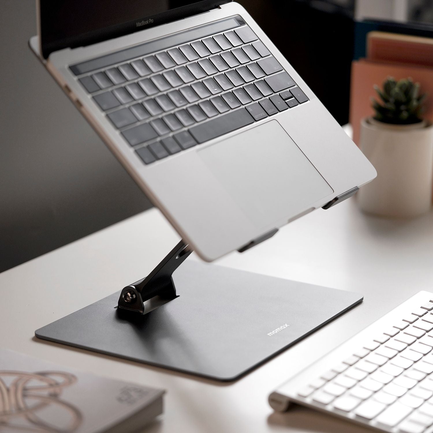 Momax Adjustable Stand for Laptop and Tablet Space Grey