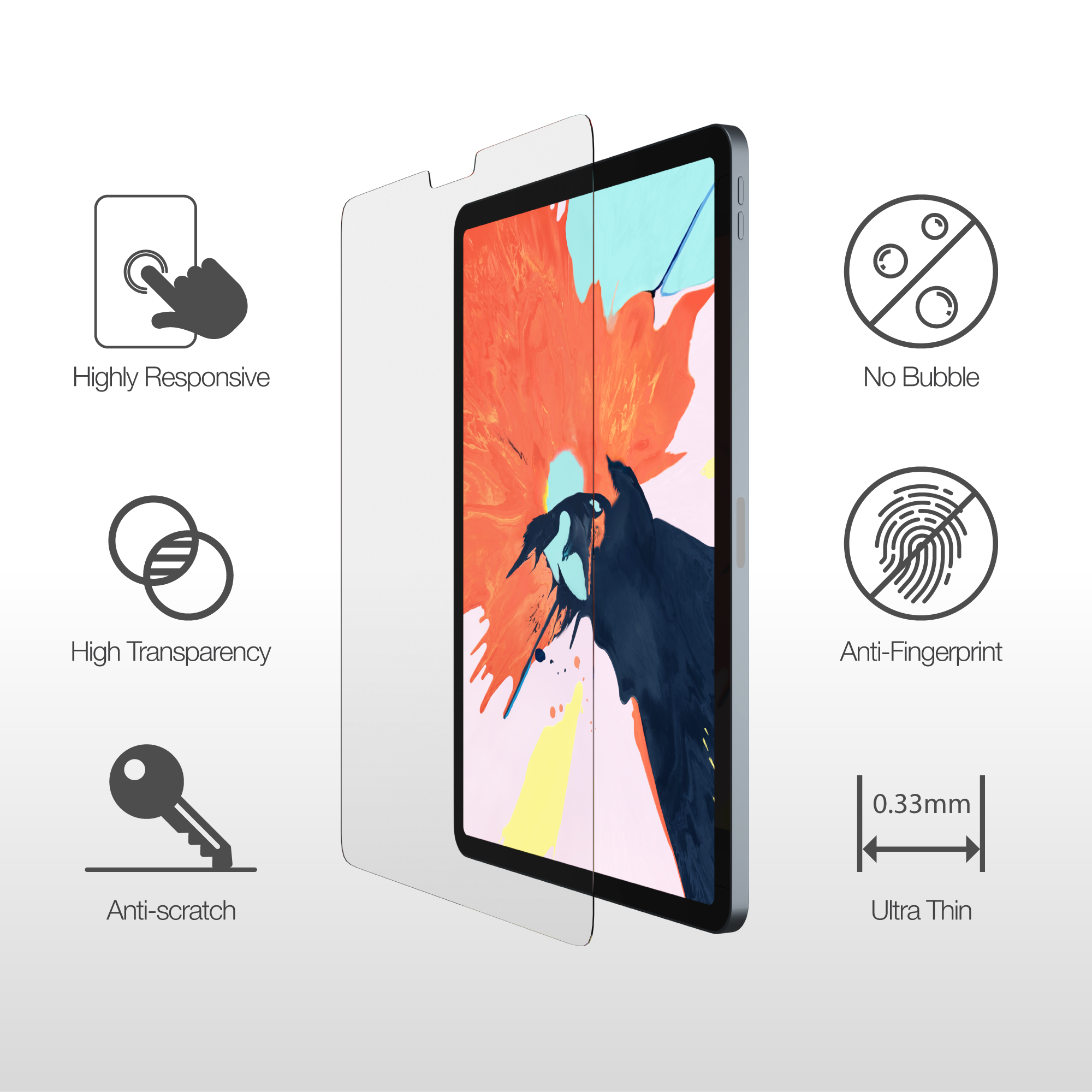 AMAZINGthing iPad Face ID 12.9inch 2020 2.5D Supreme Glass - Crystal - Tech Street