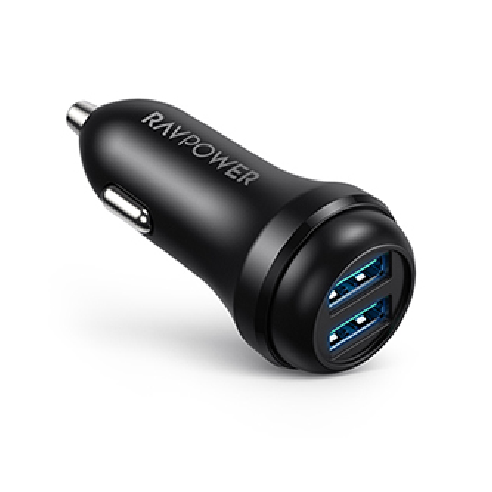 Ravpower QC 3.0 36w Dual Port USB Car Charger - Black - TECH STREET