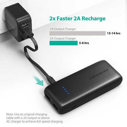 Ravpower Ace Series QC 3.0 Power Bank 12000mAh - Black - TECH STREET