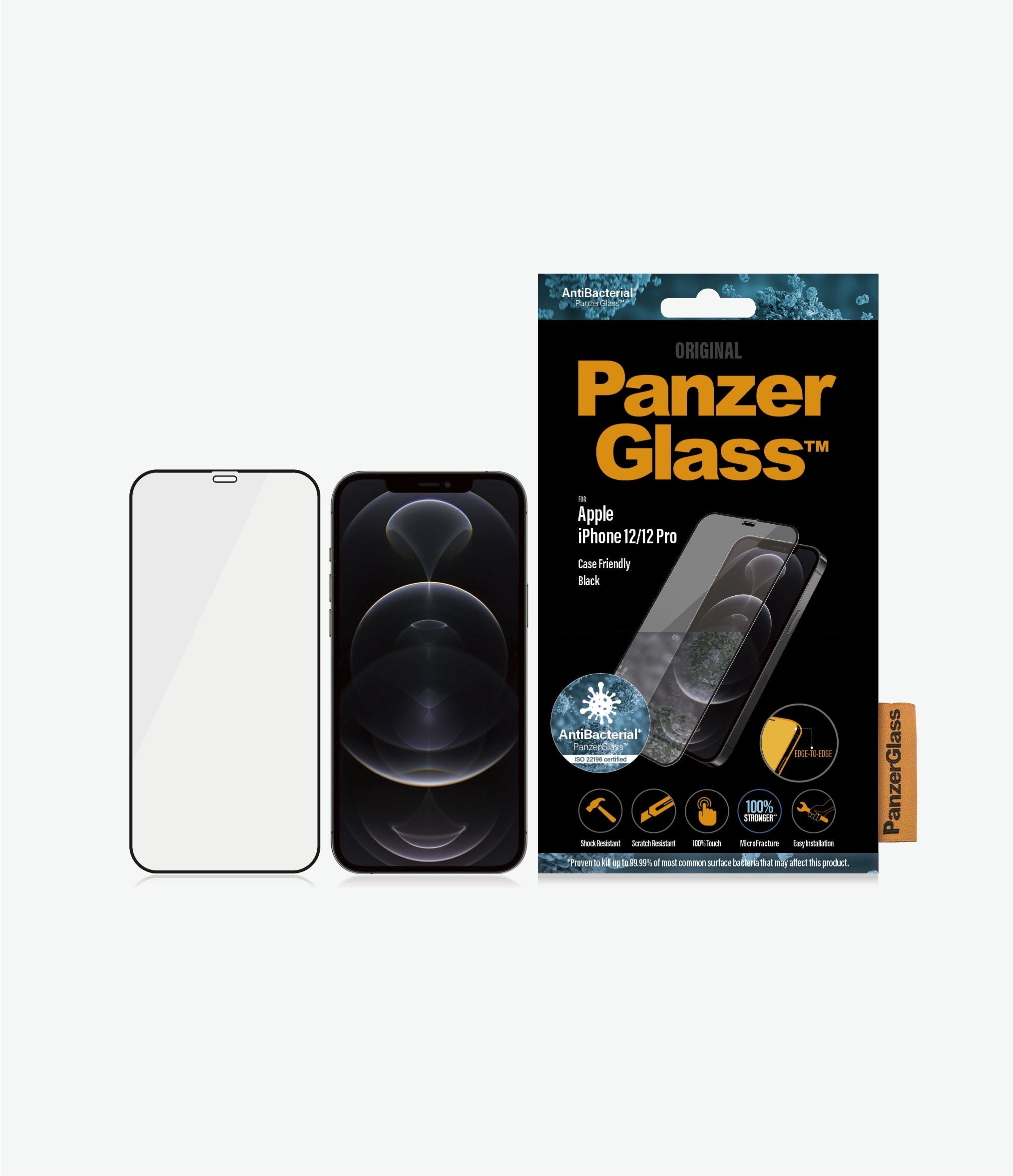 PanzerGlass Screen Protectors Edge to Edge Black Frame for iPhone 12 & 12 Pro - TECH STREET