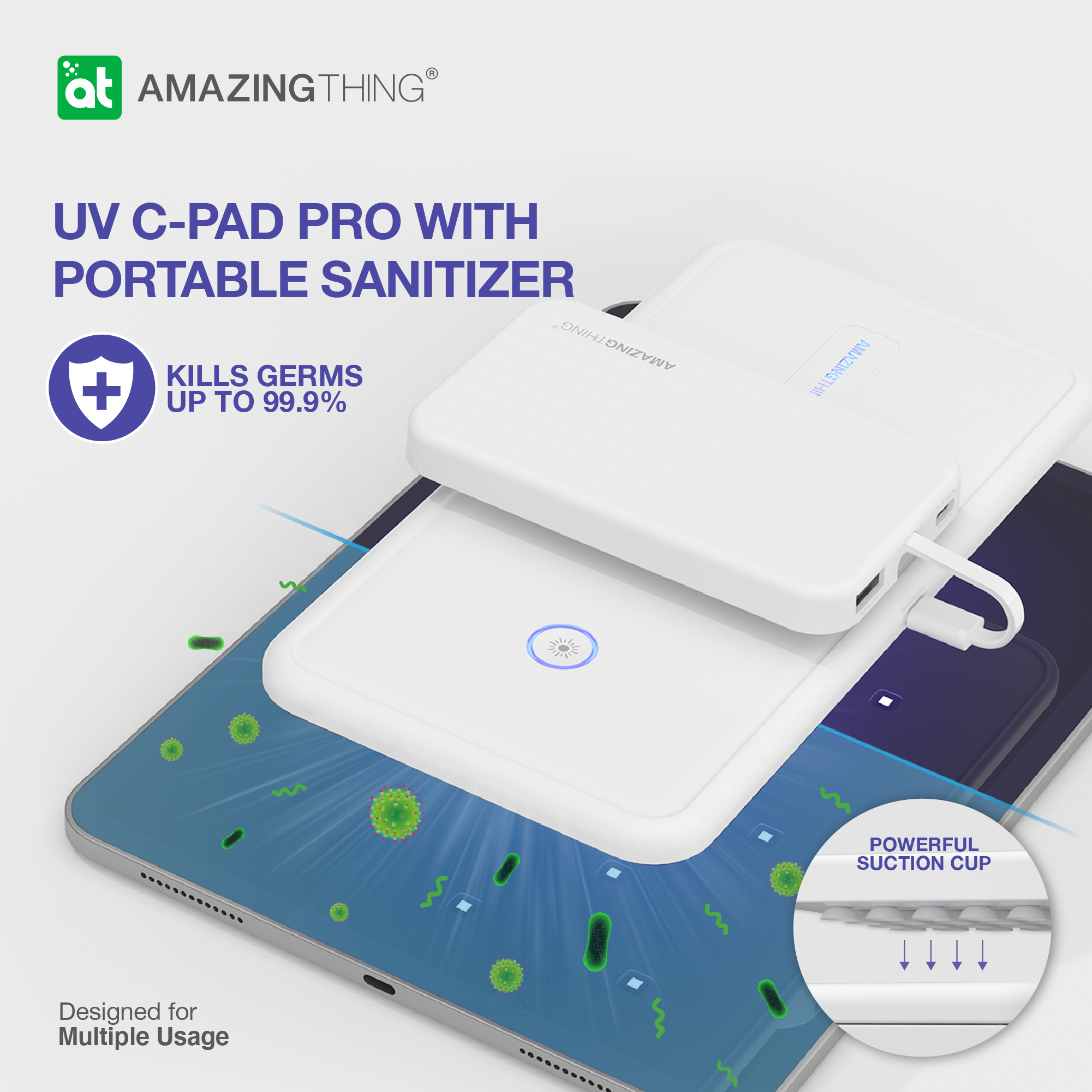 AMAZINGthing All in One UV-C Light Box with Pad Pro and 6000mAh Power Bank - TECH STREET