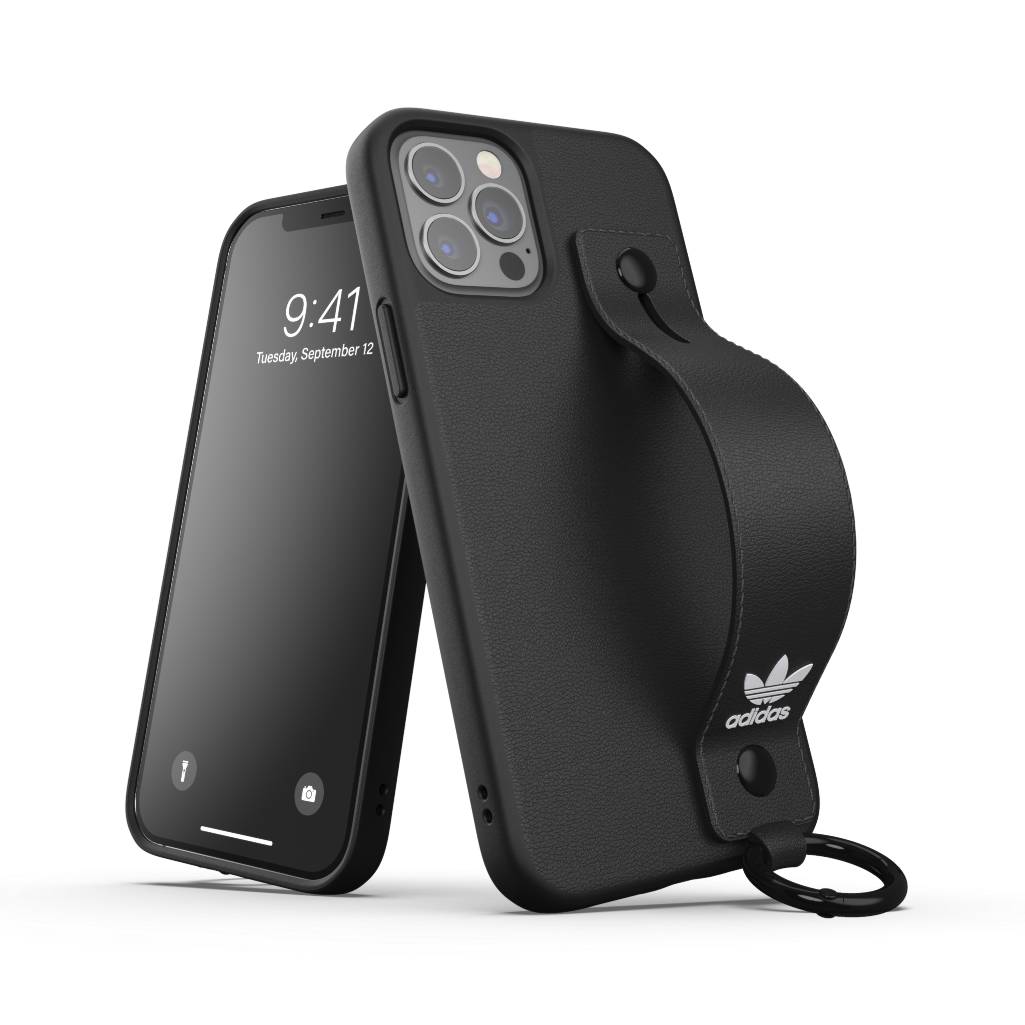 Adidas Original Hand Strap Case for iPhone 12 & 12 Pro - Black - TECH STREET