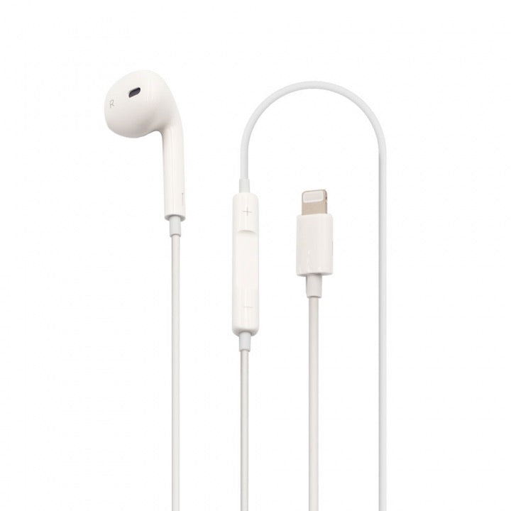 Porodo Mono Earphone with Lightning Connector - White - TECH STREET