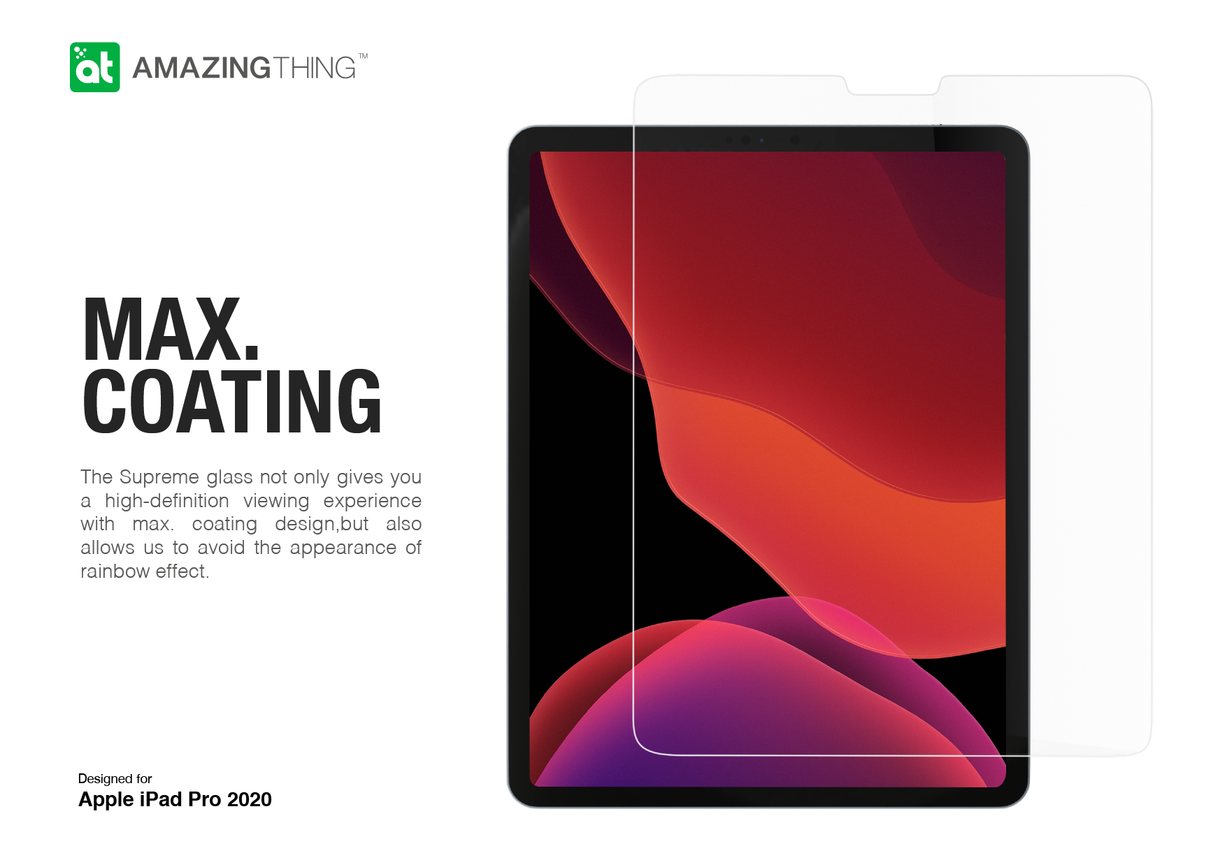 AMAZINGthing iPad Pro 12.9'' 2021 Optic Pro Supreme Glass Protector
