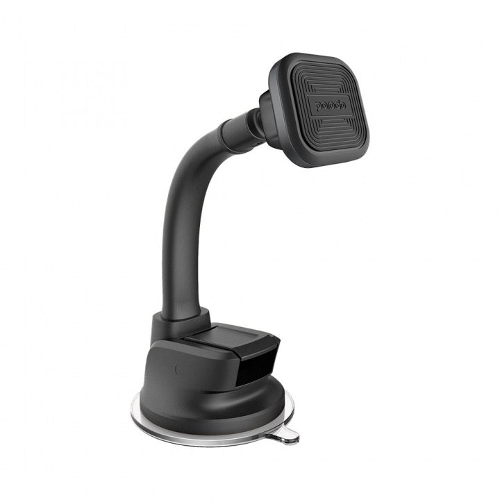Porodo Aluminum Magnetic Car Mount ( Flexible neck - Suction base ) - Gray - TECH STREET