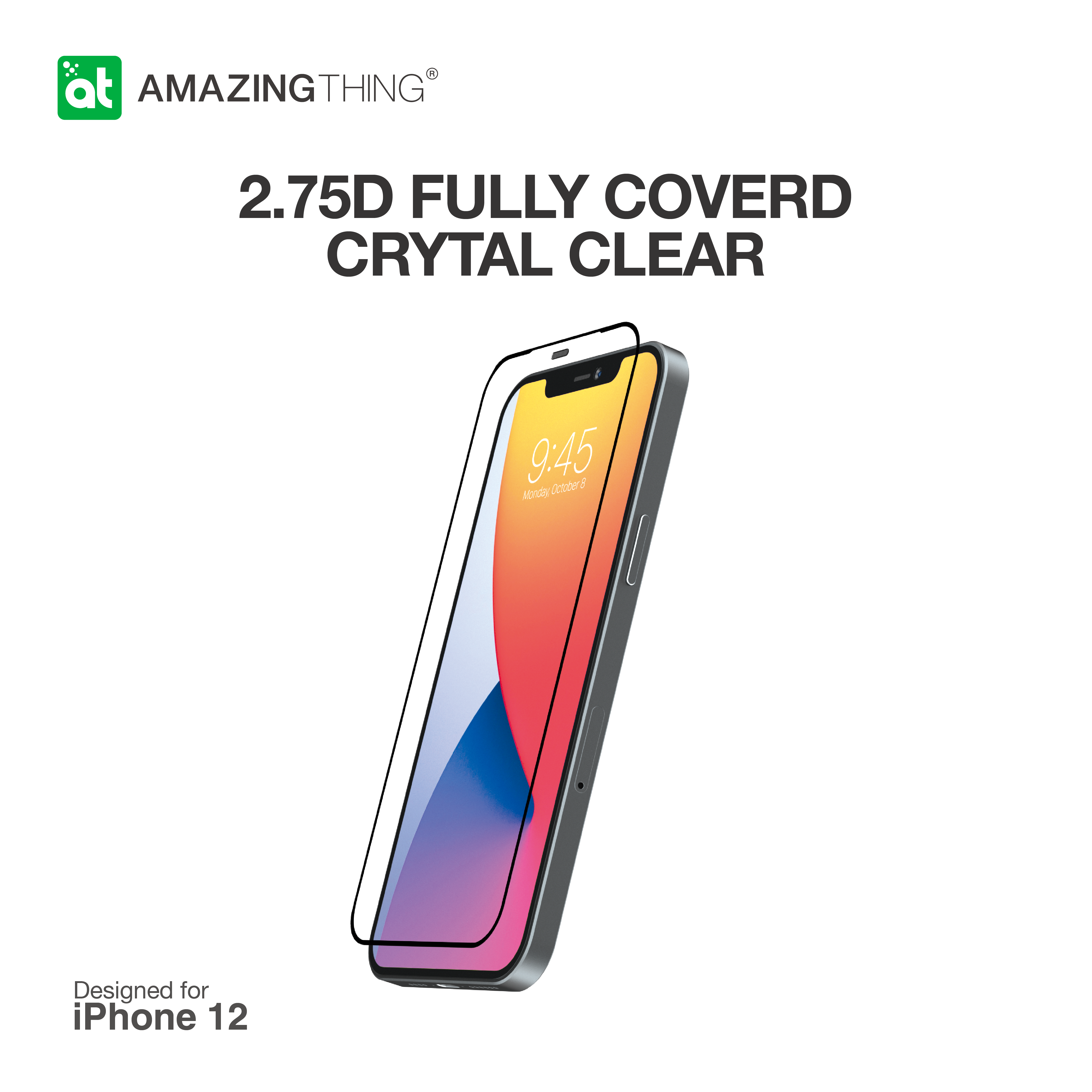 AMAZINGthing Supreme Glass 2.75D Fully Covered Anti-Dust Filter with Installer for iPhone 12 Mini - TECH STREET